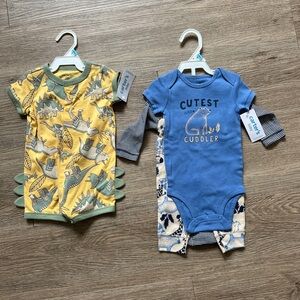 BUNDLE: 2 matching boy infant sets size 6 months NEW